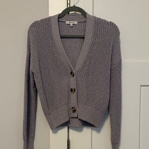 Madewell Lavender Button-Up Cardigan